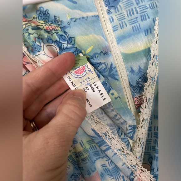 Vintage Union Made Maxi Dress size 13, Beuatiful trimmings and lace - Picture 5 of 8